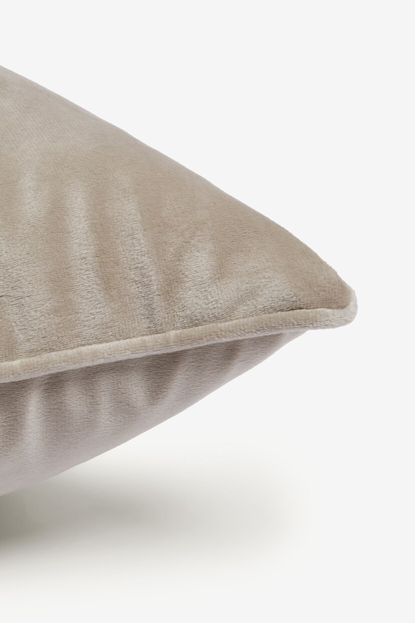 Greige 59 x 59cm Matte Velvet Cushion - Image 4 of 4