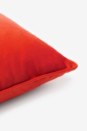 Bright Orange 43 x 43cm Matte Velvet Cushion - Image 4 of 4