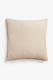 Greige Muslin 100% Cotton Cushion - Image 5 of 5