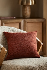 Rust Brown 43 x 43cm Barnie Boucle Cushion - Image 1 of 5