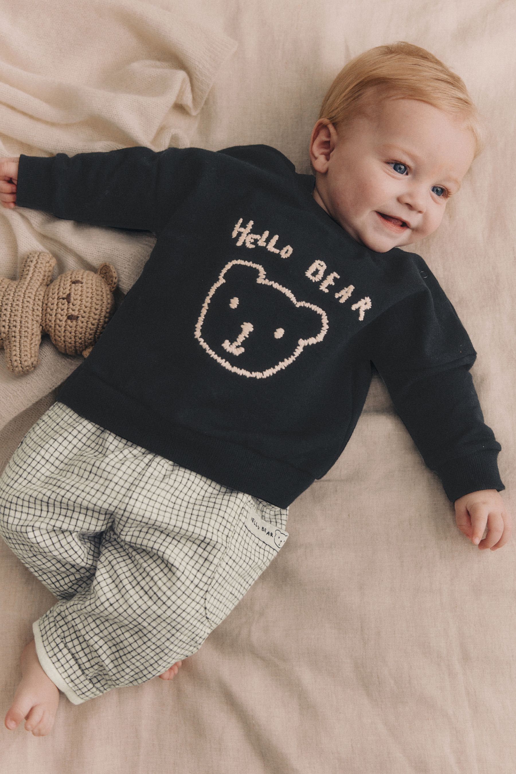 Buy Black White Bear Baby Sweatshirt and Joggers Set from the Next UK online shop