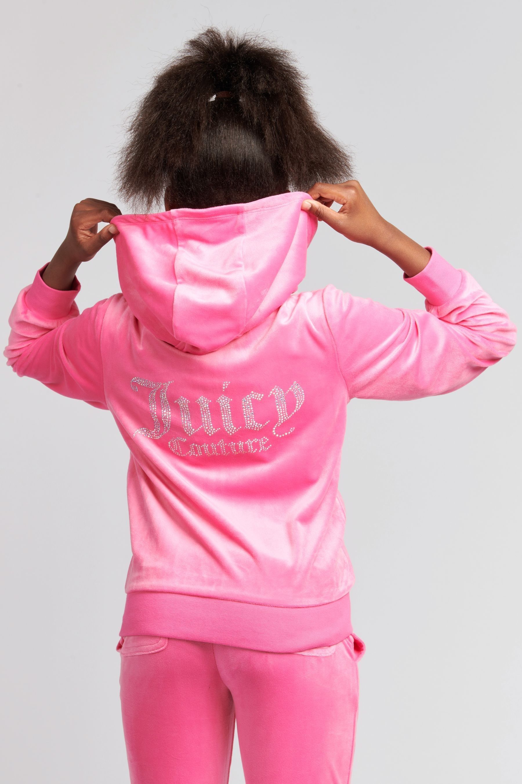 Buy Juicy Couture Light Pink Diamante Zip Through Hoodie from Next USA