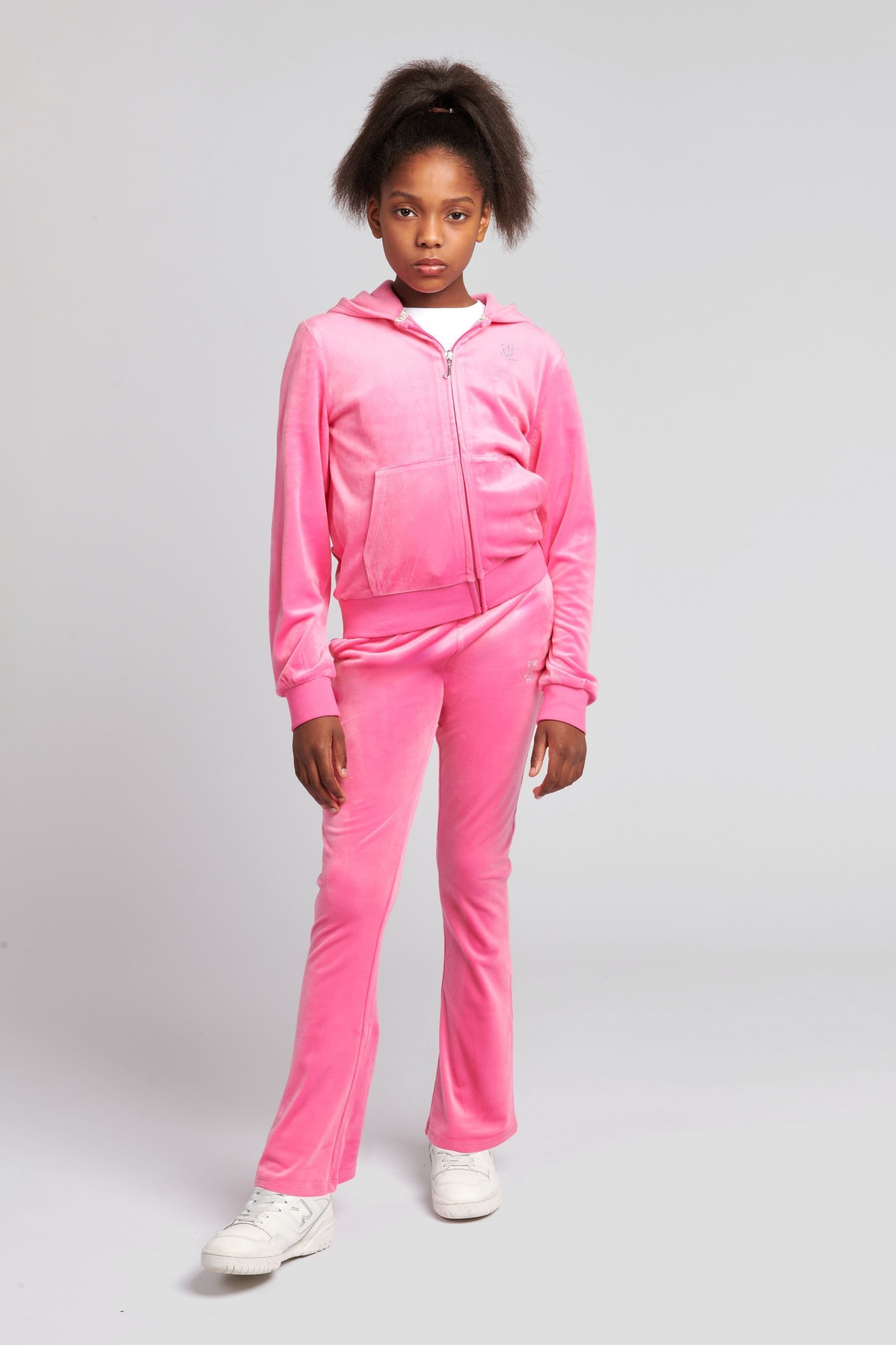 Dusty pink velour tracksuit online