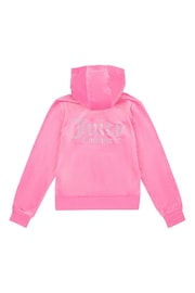 Juicy Couture Diamante Zip Through Cream Hoodie - Image 6 of 7