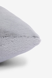 Grey Soft To Touch Plush 40 x 59cm Faux Fur Cushion - Image 3 of 4