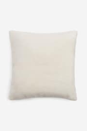 Ivory Soft To Touch Plush 59 x 59cm Faux Fur Cushion - Image 3 of 3