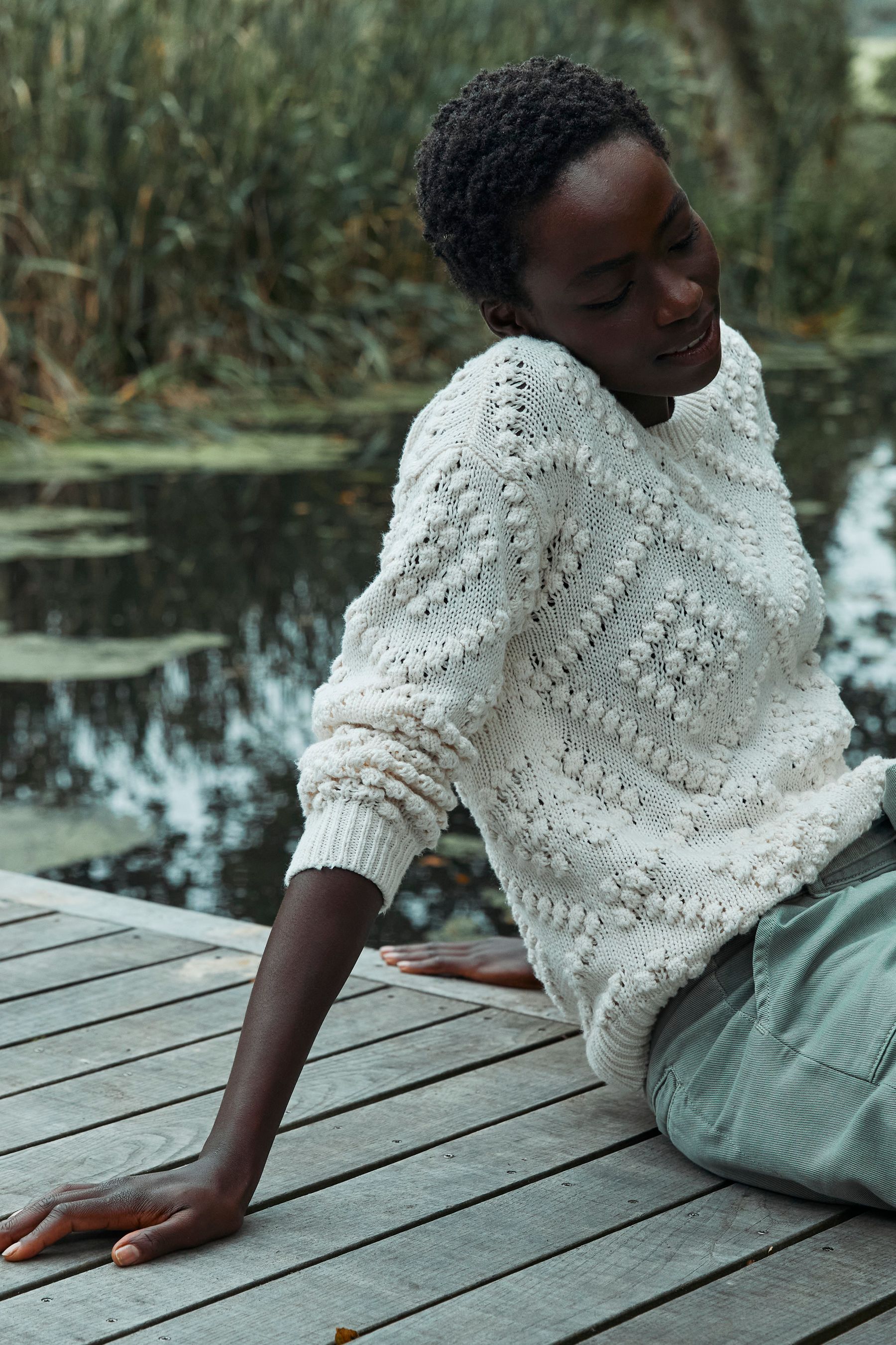 Fat face cable knit jumper discount