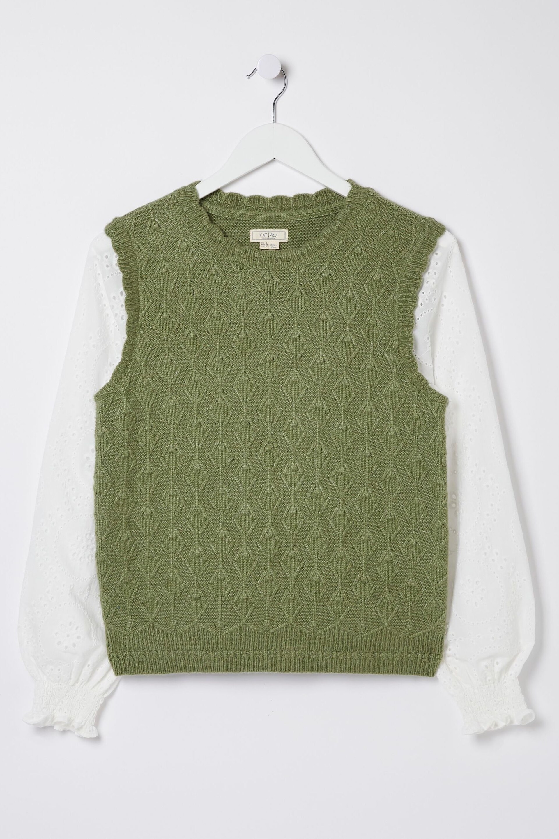 FatFace Green Winona 2-In-1 Knitted Tank - Image 4 of 4