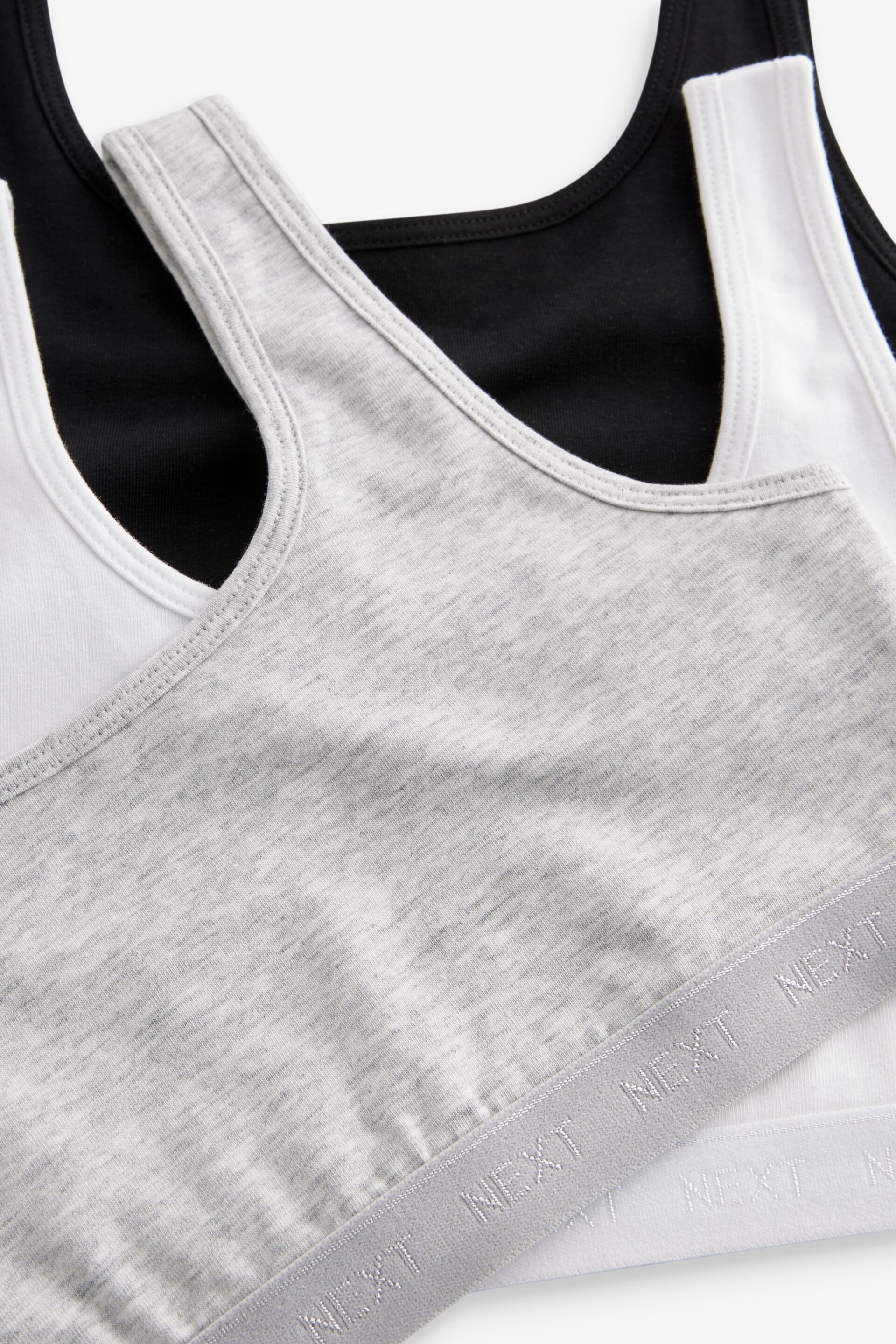 Monochrome Scoop Crop Tops 3 Pack (5-16yrs) - Image 3 of 3