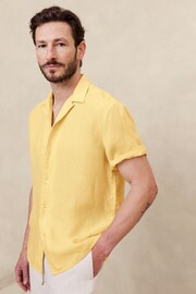 Banana Republic Yellow Lyam Silk Resort Shirt - Image 1 of 1