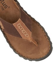 Lotus Brown Casual Toe Post Sandals - Image 4 of 4