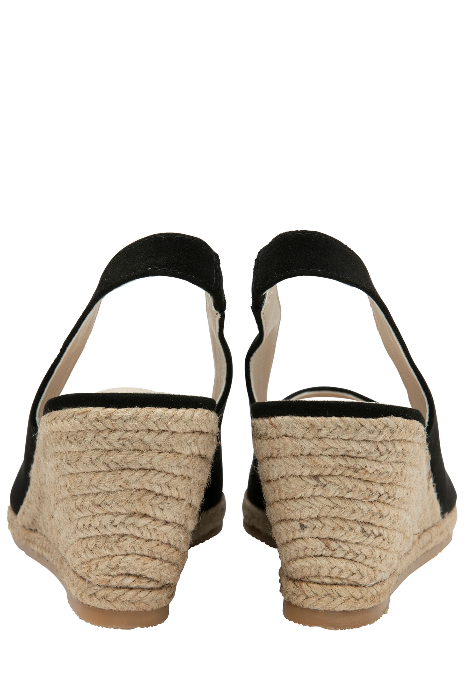 Buy Lotus Black Sling Back Wedge Espadrille Shoes from Next Canada