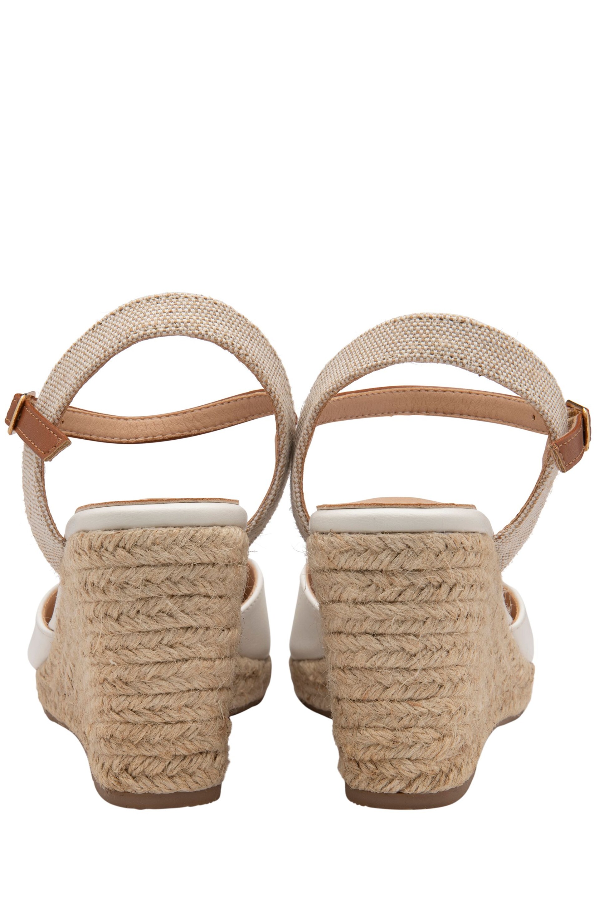 Lotus White Wedge Espadrille Shoes - Image 3 of 4