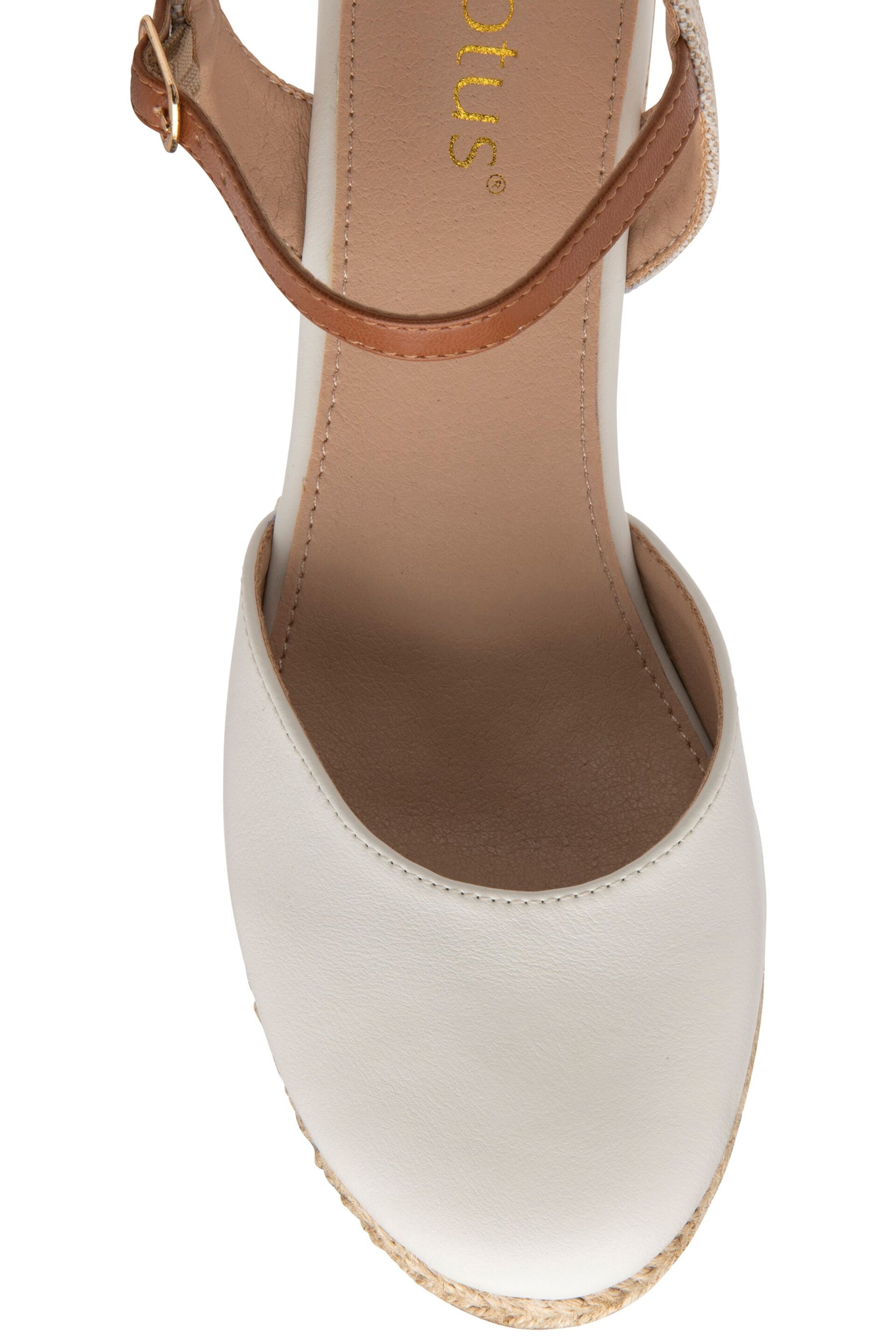 Lotus White Wedge Espadrille Shoes - Image 4 of 4