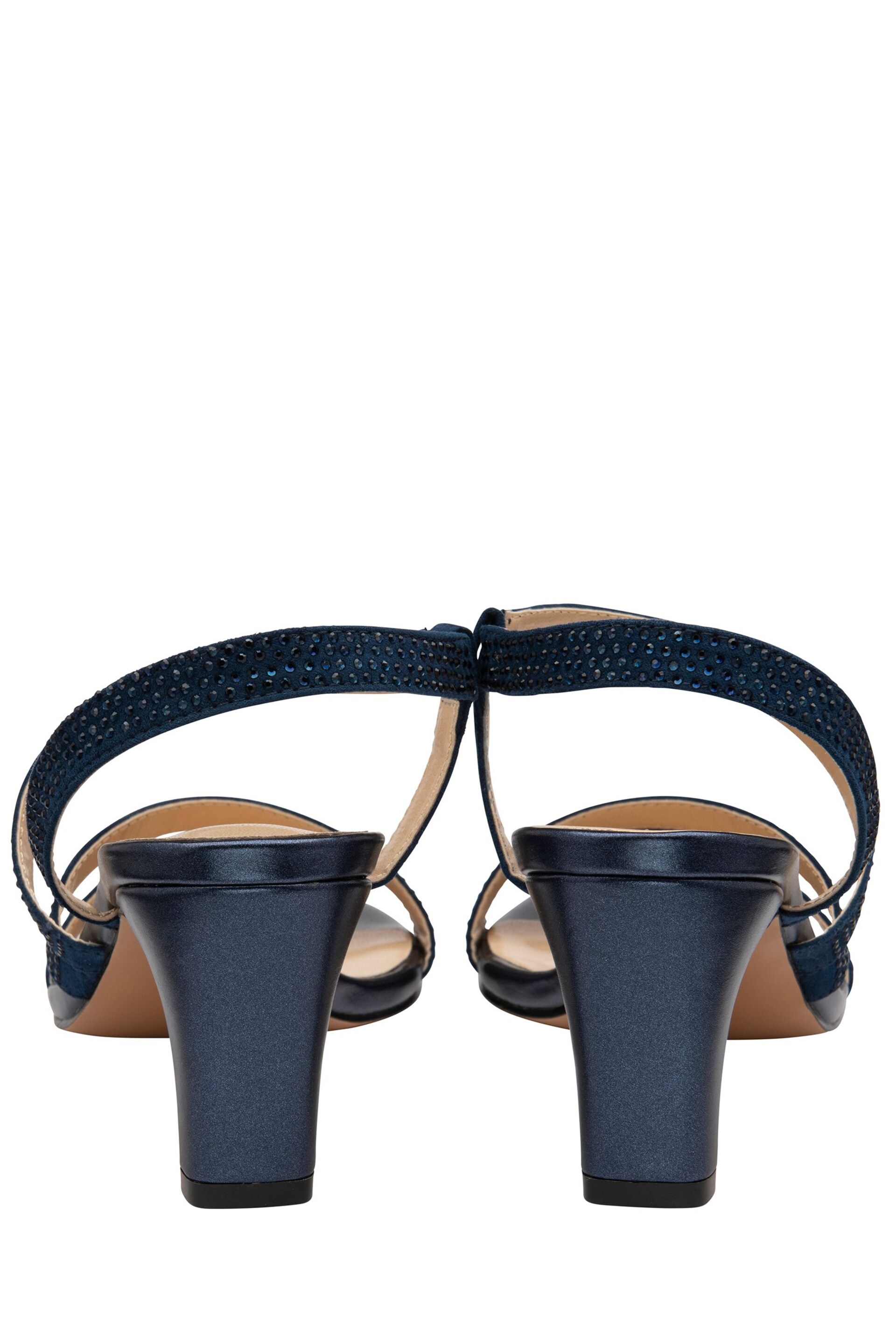 Lotus Blue Diamante Ocassion Sandals - Image 3 of 4
