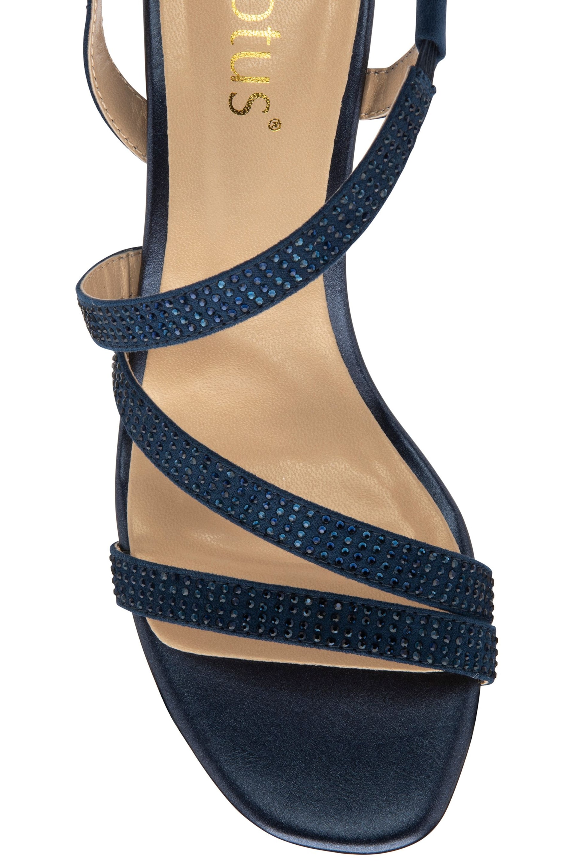 Lotus Blue Diamante Ocassion Sandals - Image 4 of 4