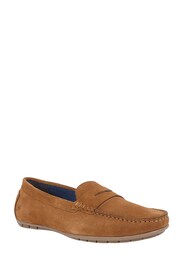 Lotus Brown Casual Slip-Ons Driving Shoes - Image 1 of 4