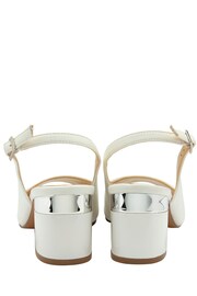 Lotus White Peep Toe Slingback Sandals - Image 3 of 4
