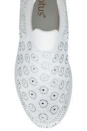 Lotus White Casual Knit Trainers - Image 4 of 4