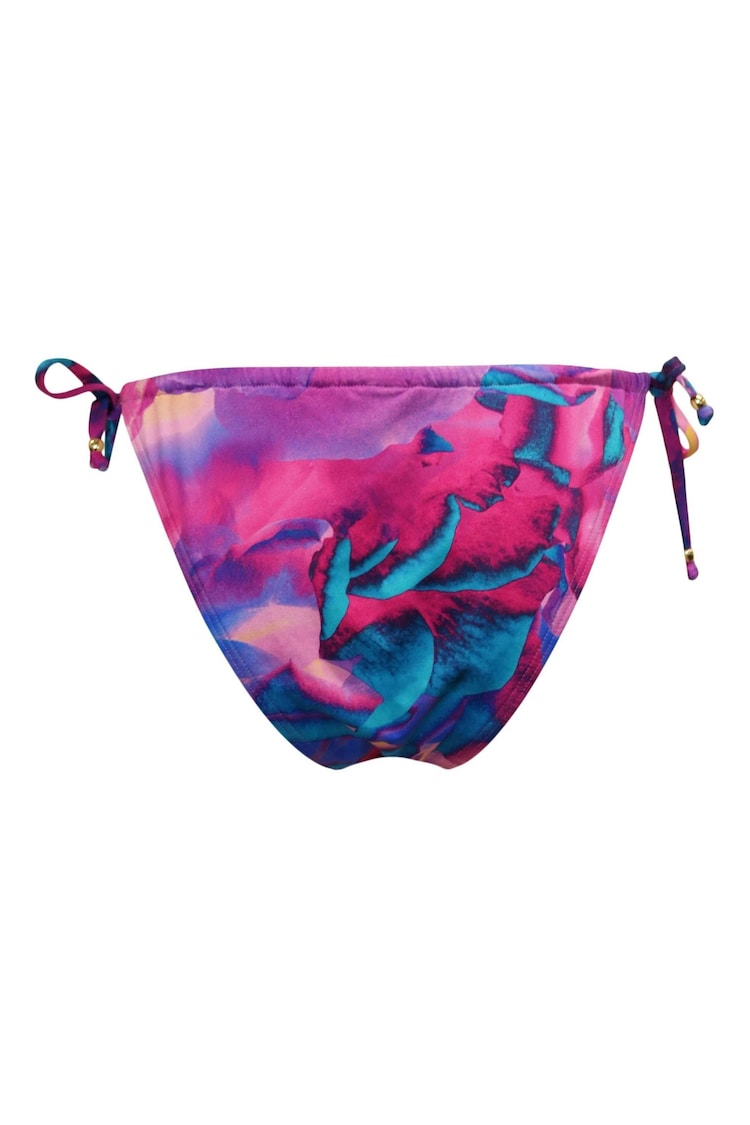 Pour Moi Purple Cabana Tie Side Bikini Briefs - Image 4 of 4