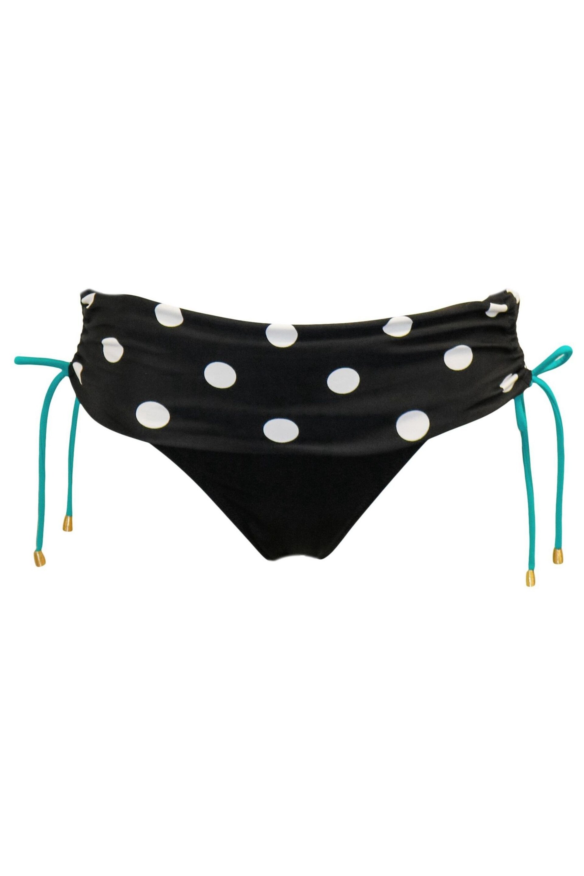 Pour Moi Black Beach House Fold Over Briefs - Image 3 of 4