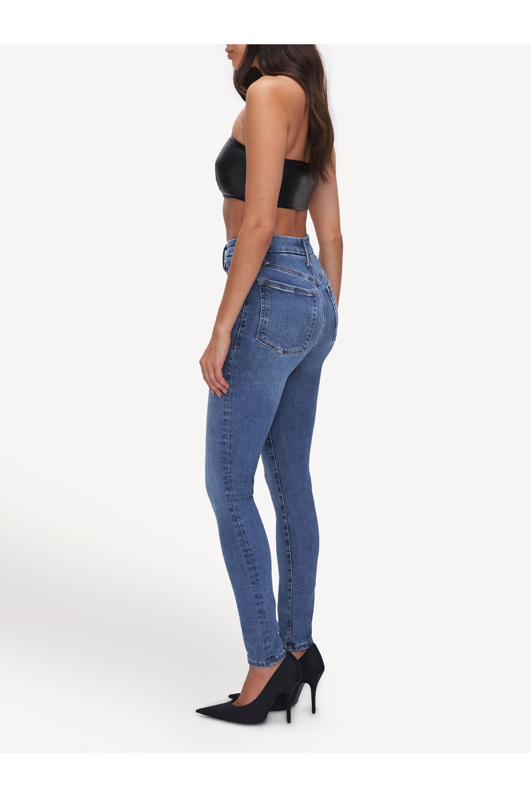 Buy Good American Light Blue Power Stretch Pull On Skinny Jeans from the Next UK online shop