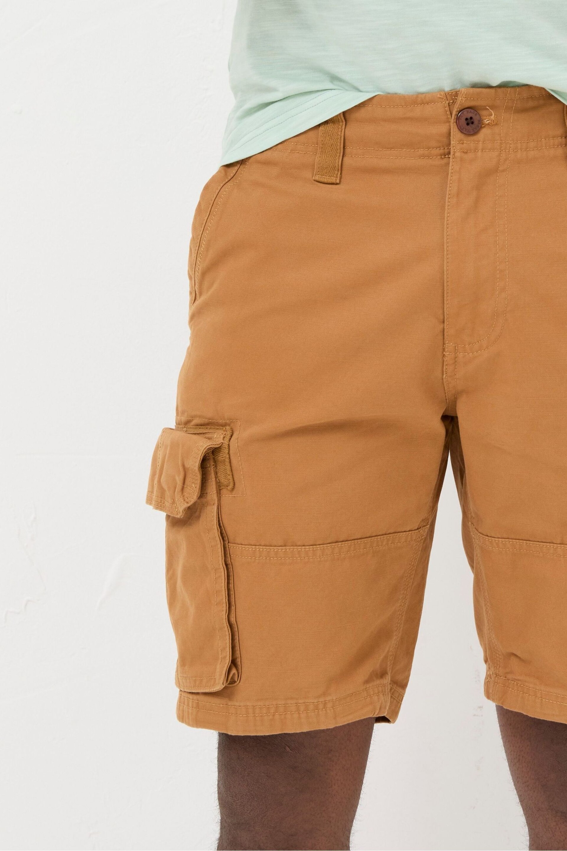 FatFace Brown Cargo Shorts - Image 4 of 5