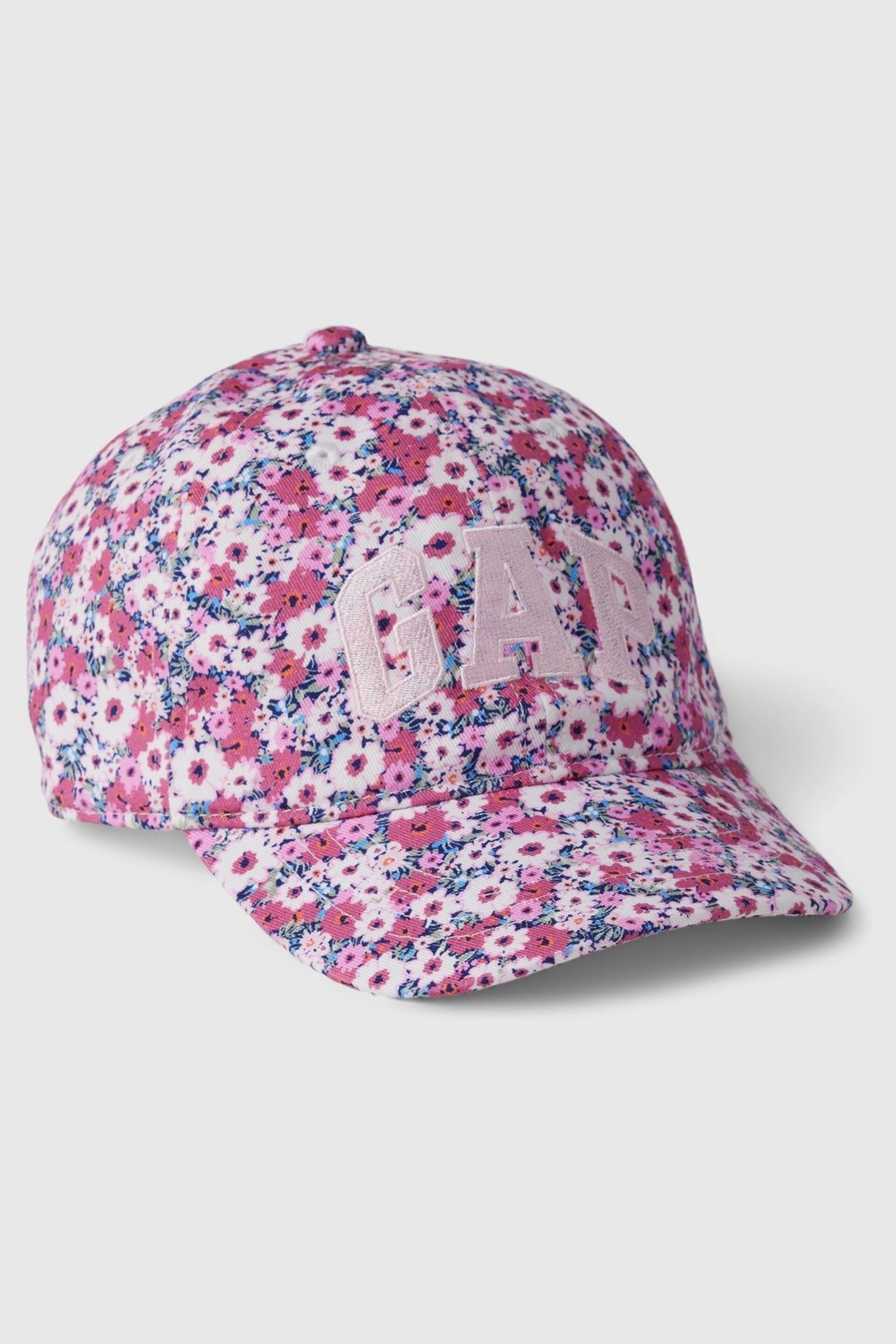 Gap Pink Kids Print Arch Logo Baseball Hat - Image 1 of 1