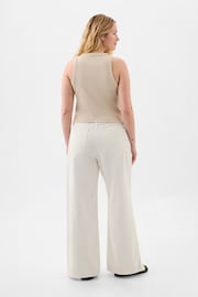 Gap White High Waisted Wide Leg Jeans - Image 2 of 7