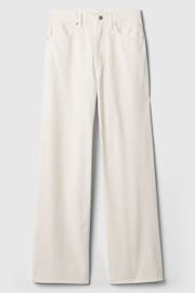 Gap White High Waisted Wide Leg Jeans - Image 5 of 7