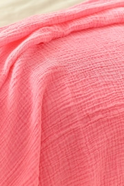 Neon Pink Crinkle Cotton Muslin Lightweight Throw - Image 2 of 3