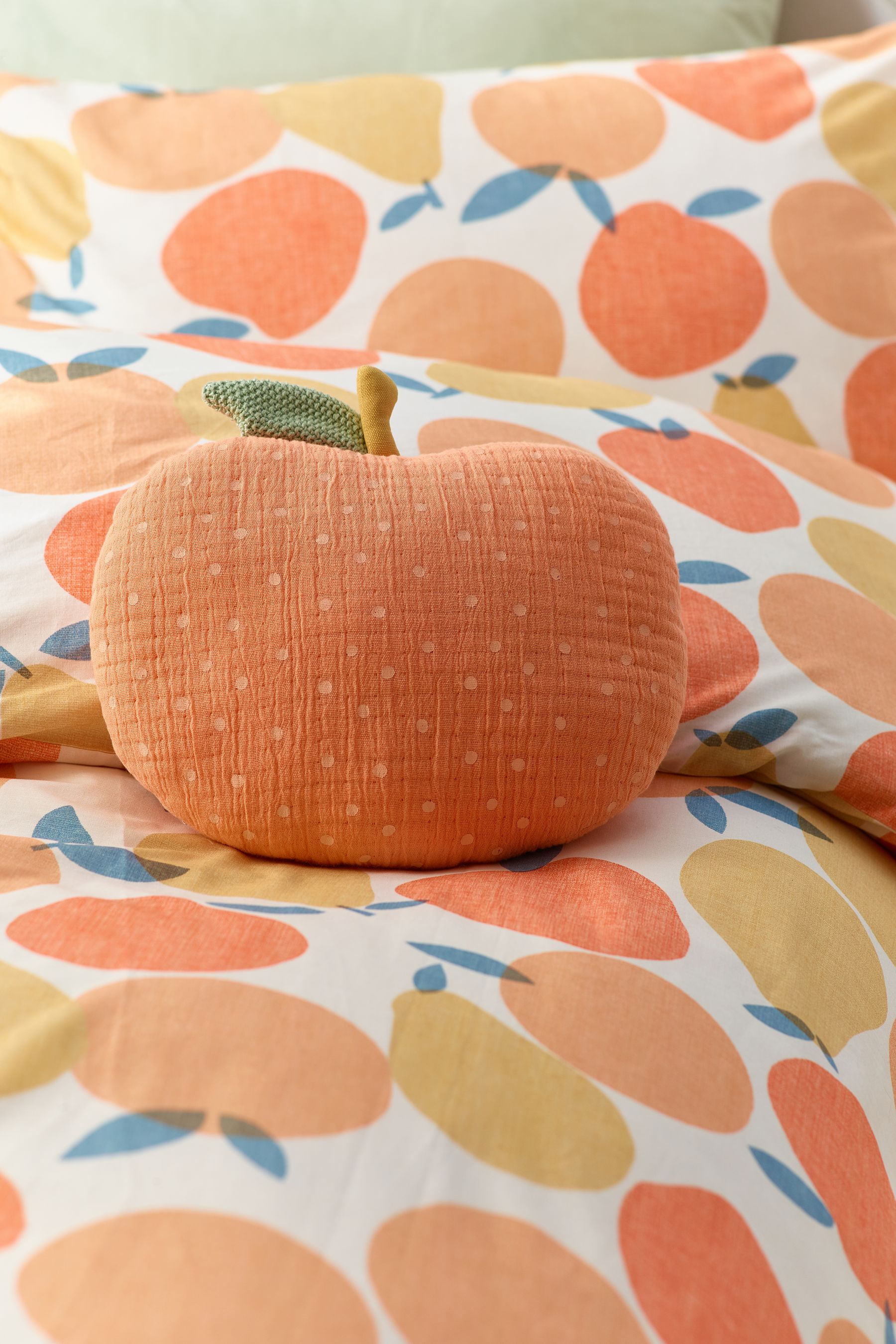 Buy Peach Orange 100 Cotton Cushion from the Next UK online shop