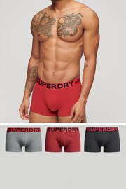 Superdry Red Cotton Trunks 3 Pack - Image 1 of 7