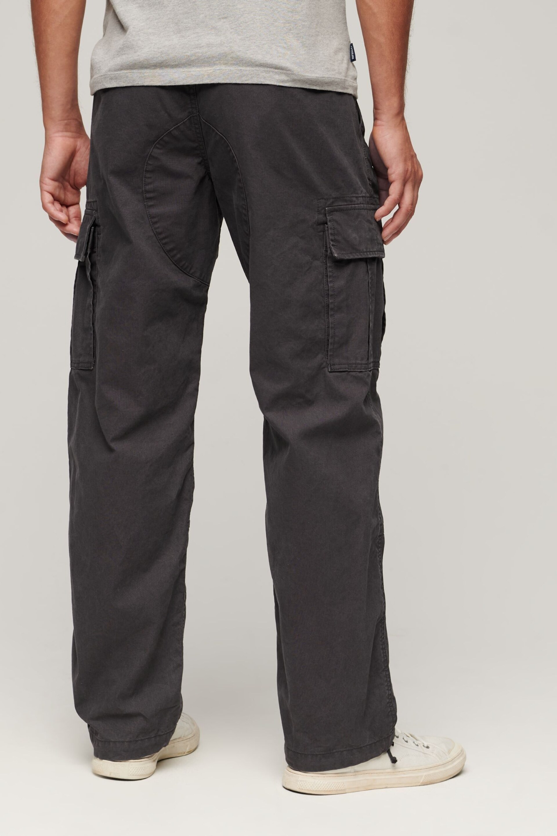 Superdry Grey Vintage Baggy Cargo Trousers - Image 2 of 7