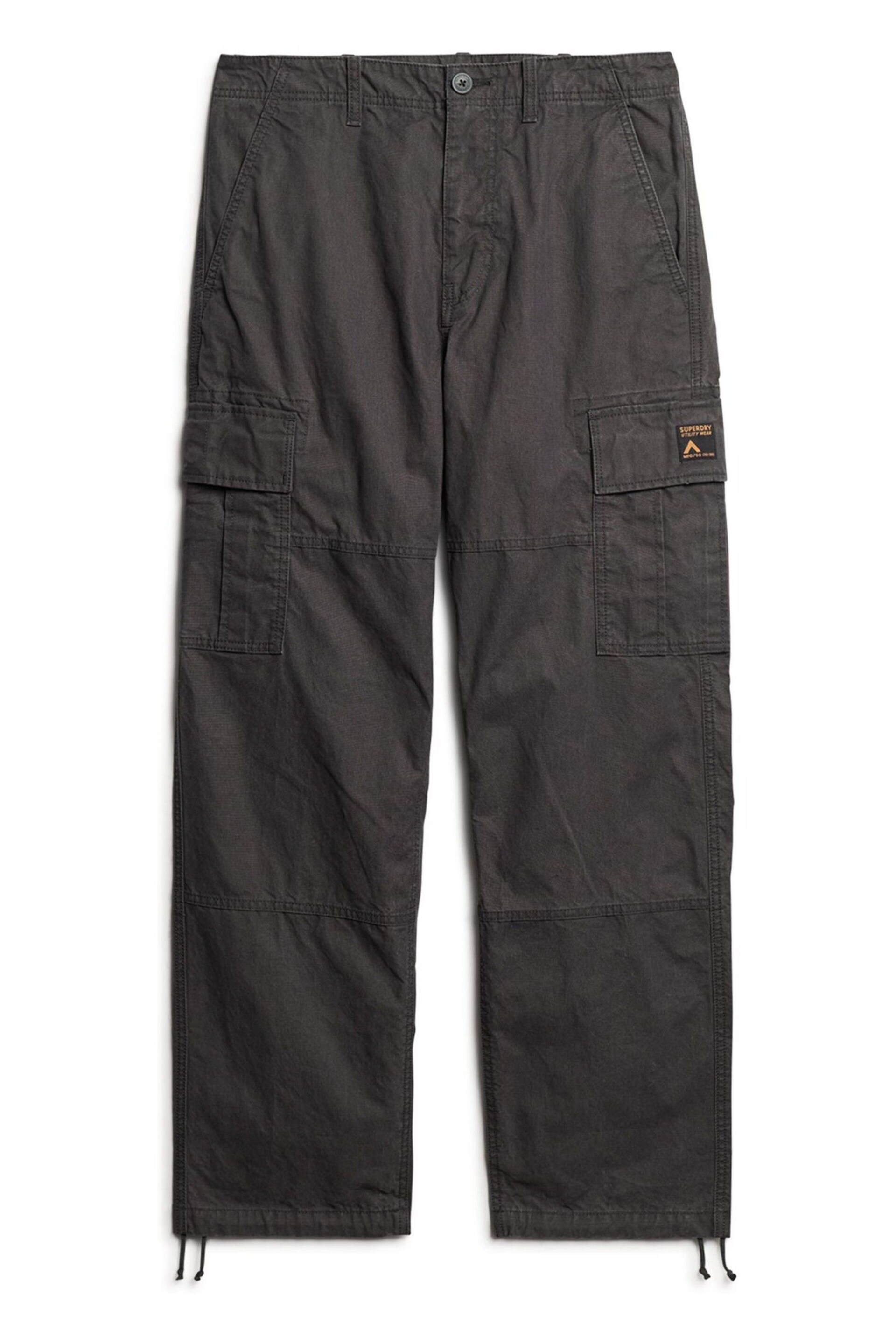 Superdry Grey Vintage Baggy Cargo Trousers - Image 5 of 7