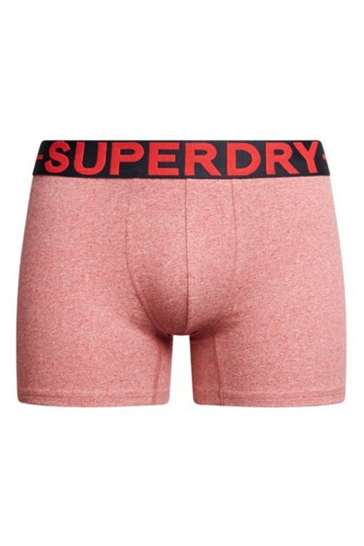 Superdry Red/Pink Boxer Shorts 3 Pack - Image 2 of 8