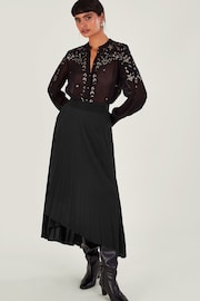Monsoon Black Parly Pleated Skirt - Image 3 of 5