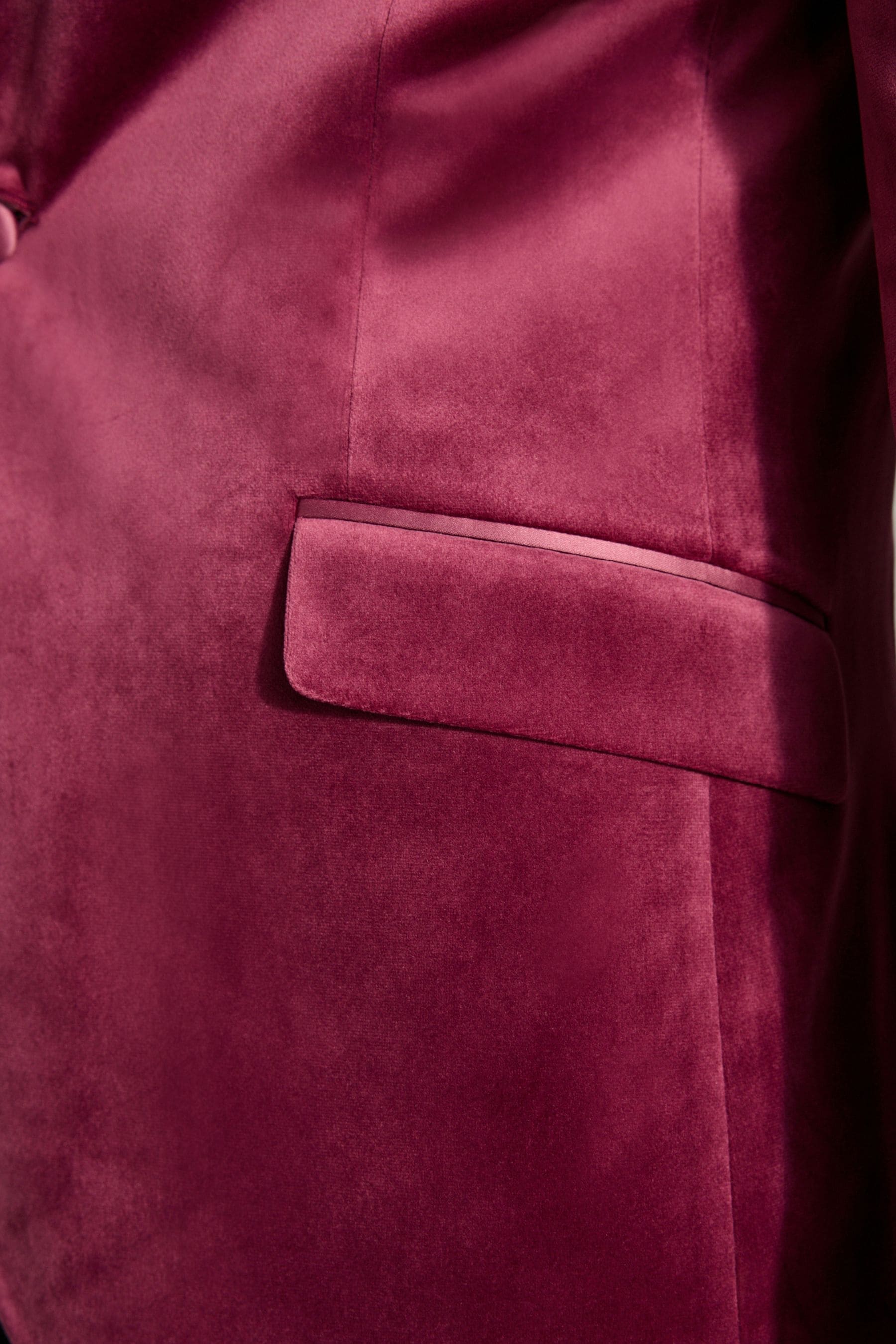 Buy Fuchsia Pink Slim Fit Self Lapel Velvet Blazer from the Next UK online shop