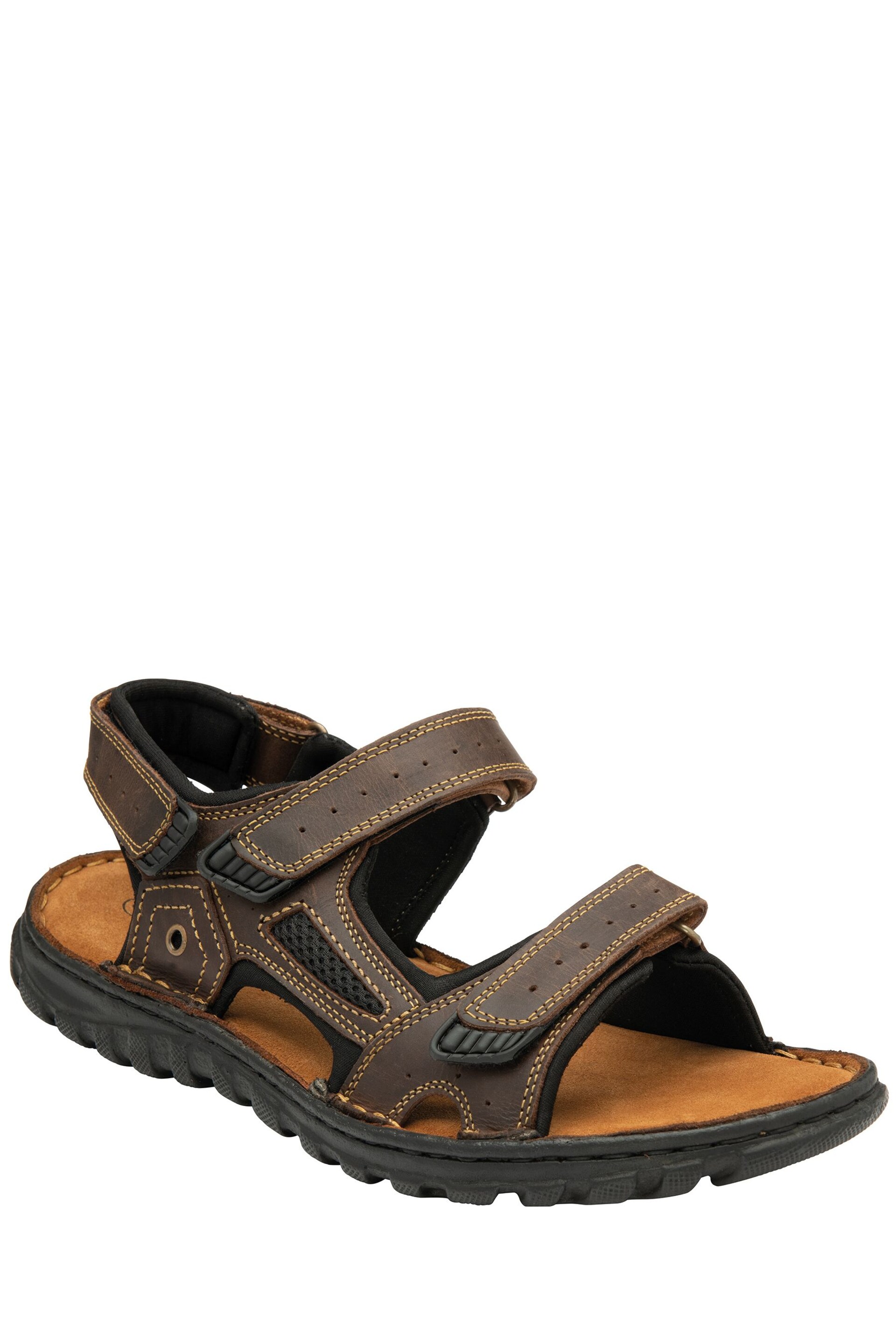 Lotus Brown Casual Mens Sandals - Image 1 of 4