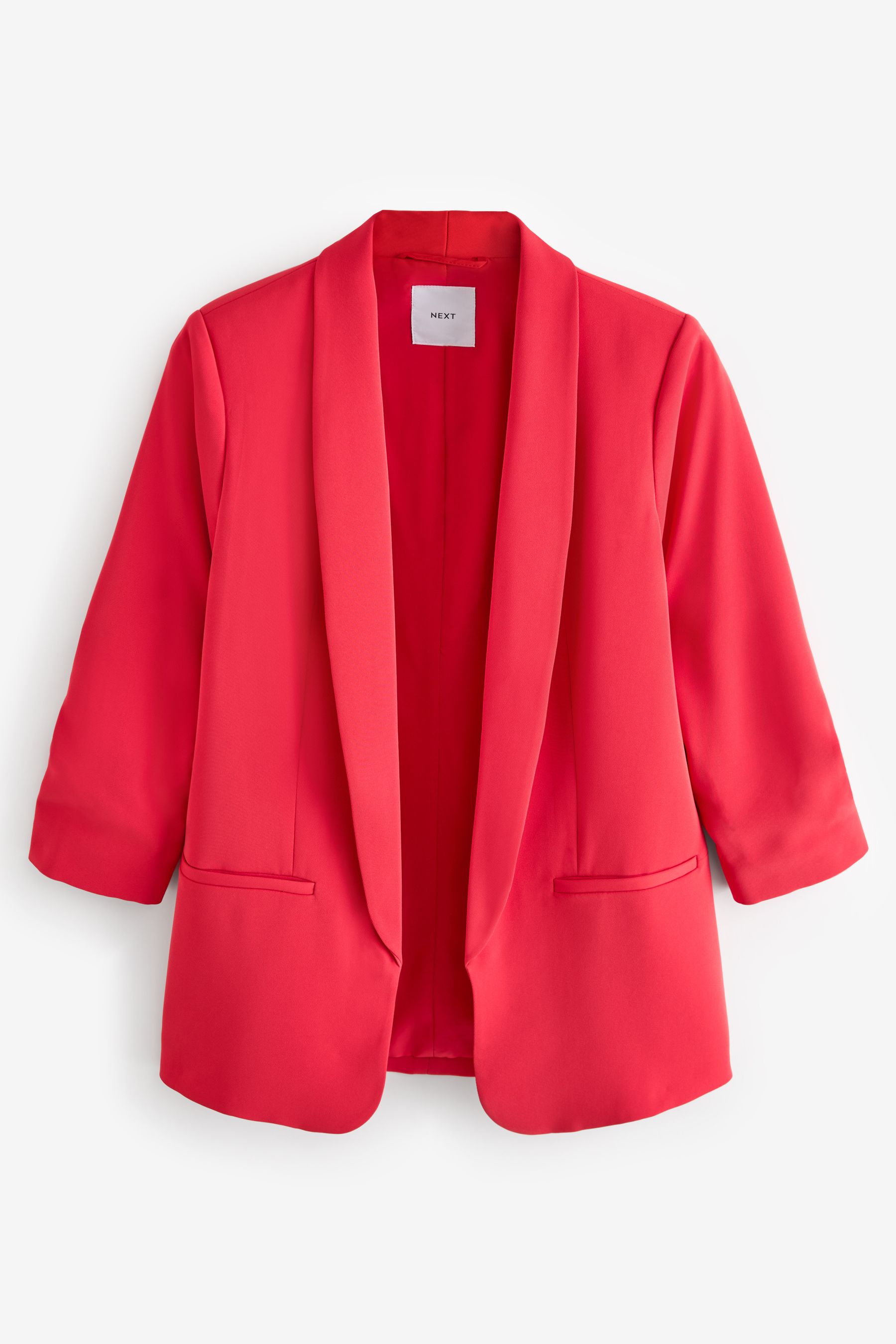 Red short sleeve blazer top