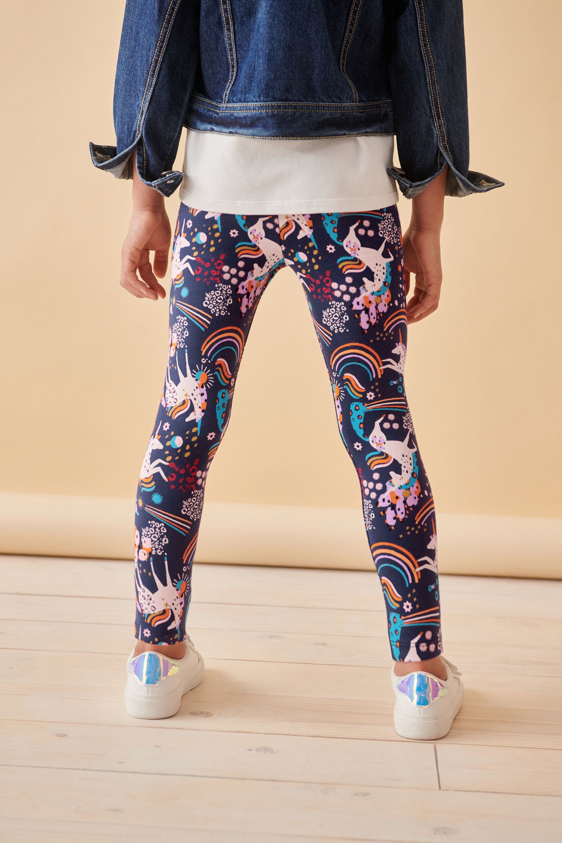 Rainbow print leggings outlet