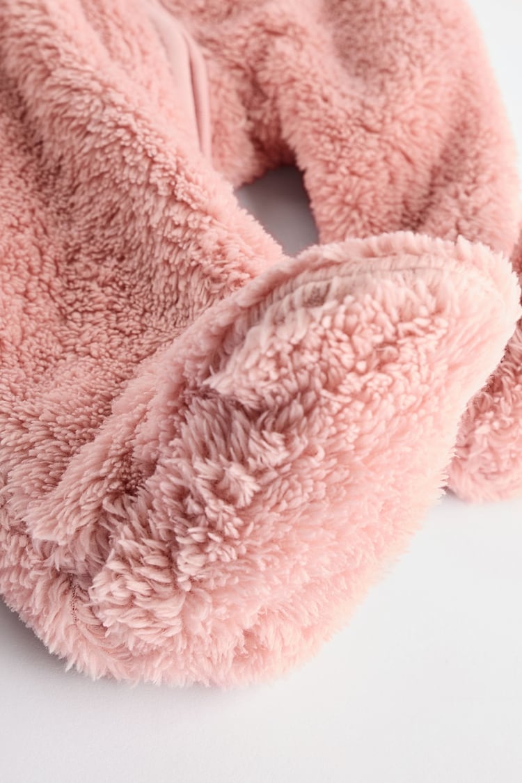 Pink Baby Cosy Fleece Hooded All-In-One (0mths-2yrs) - Image 7 of 7