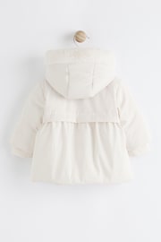 White Bows Baby Hooded Puffer Coat (0mths-2yrs) - Image 2 of 9