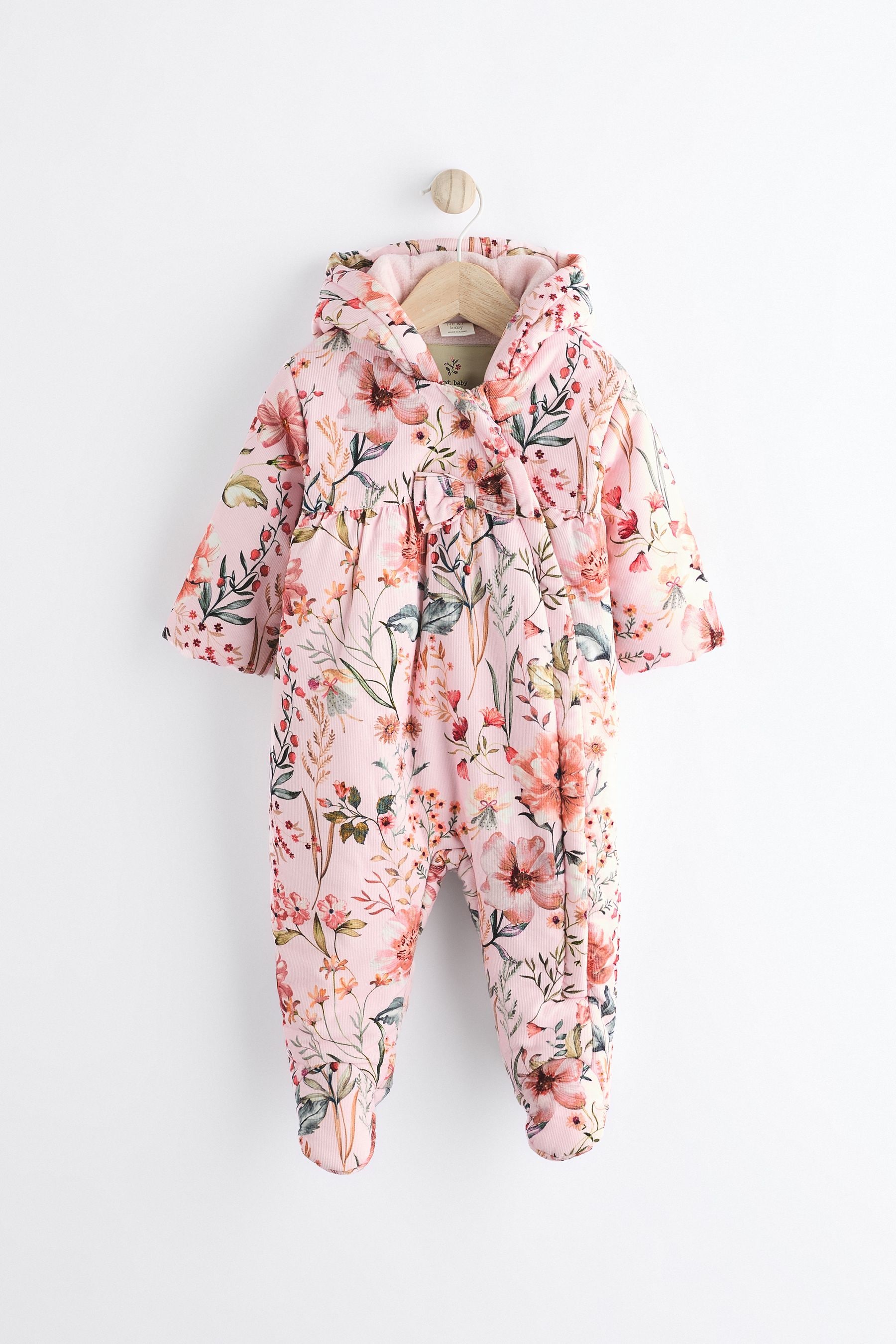 Buy Floral Corduroy Baby All In One Pramsuit 0mths 2yrs from the Next UK online shop