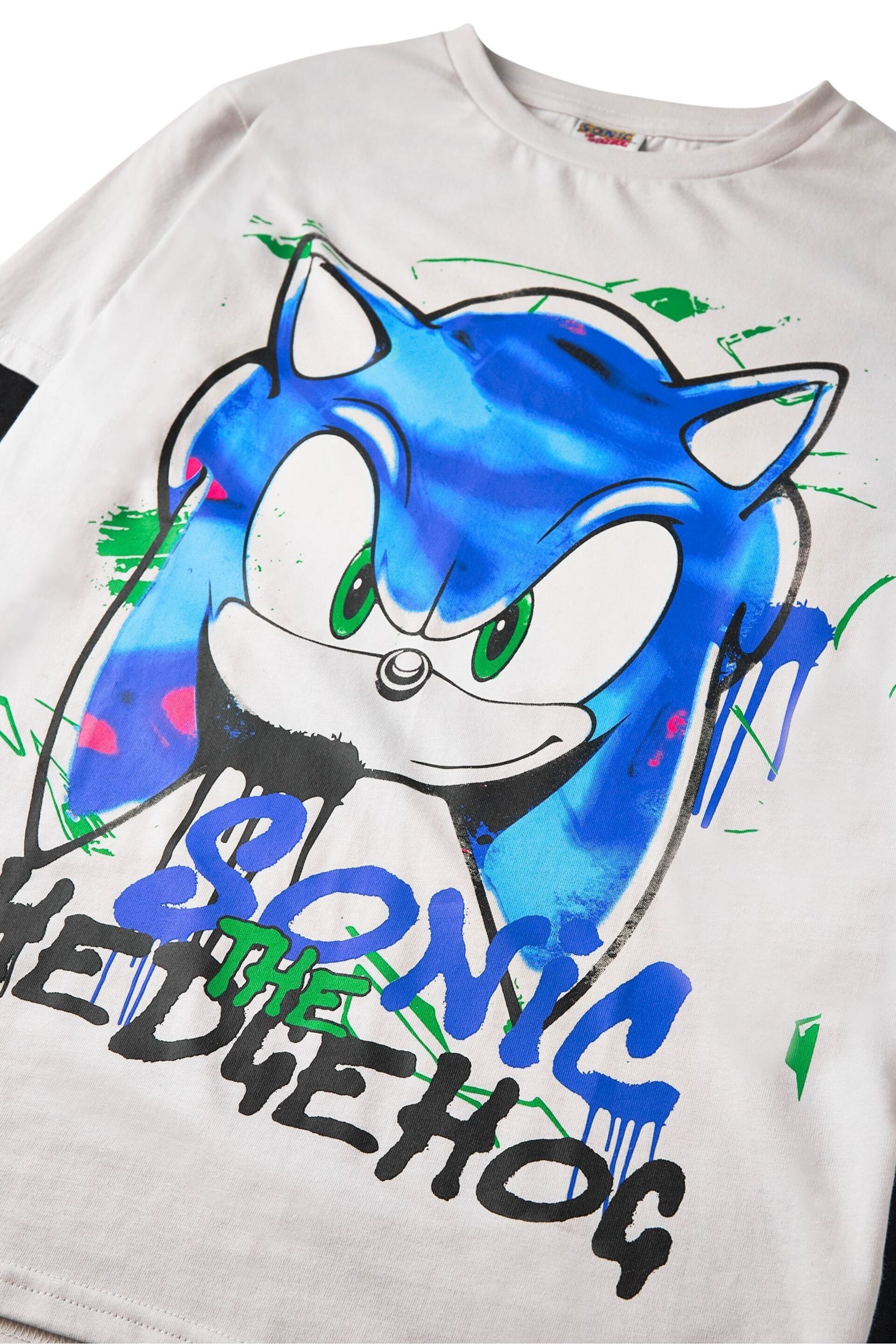 Vanilla Underground Grey Sonic Boys Character Long Sleeved T-Shirt - Image 2 of 5