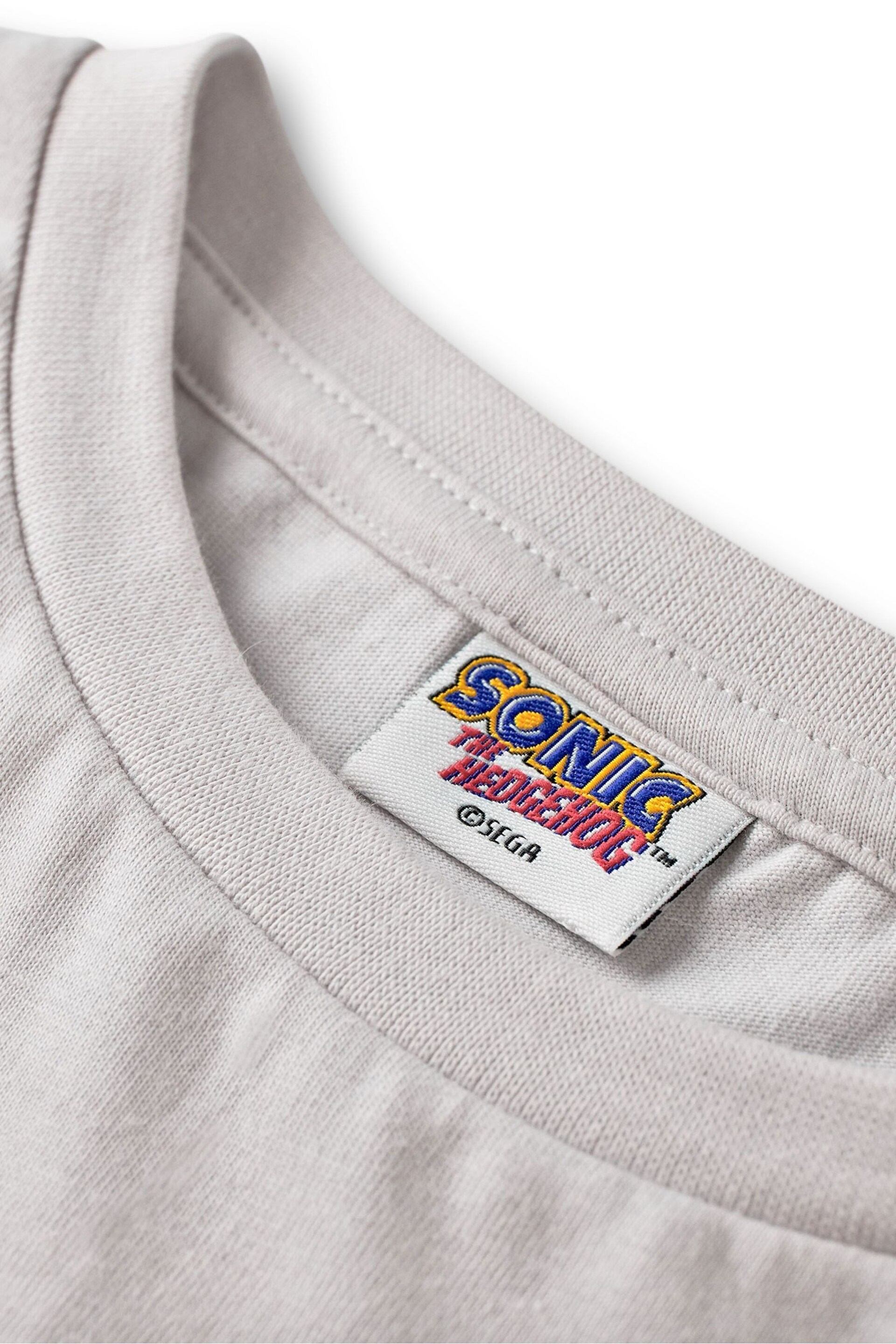 Vanilla Underground Grey Sonic Boys Character Long Sleeved T-Shirt - Image 5 of 5