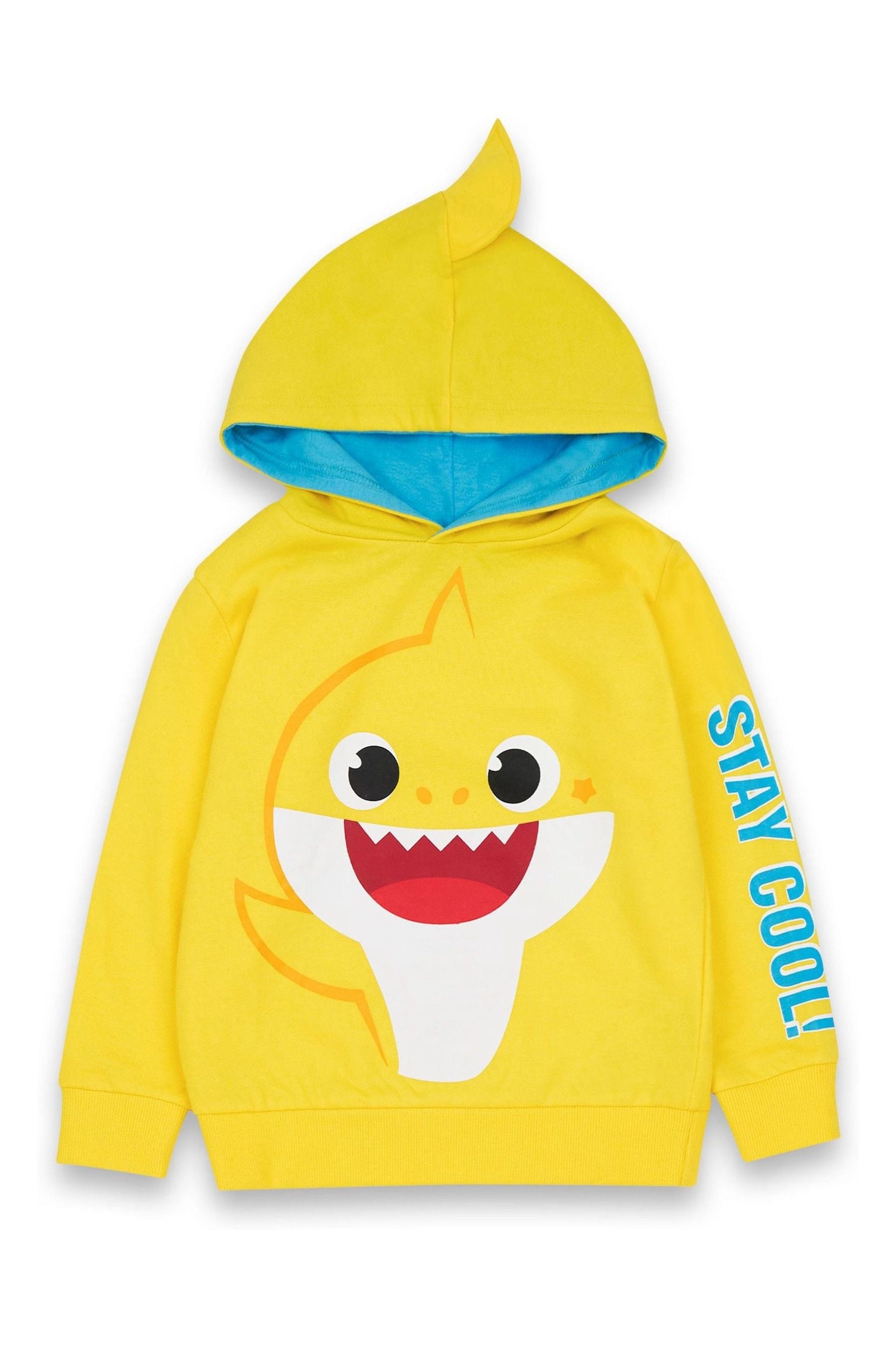 Vanilla Underground Yellow Baby Shark Kids Character 100 Cotton Hoodie