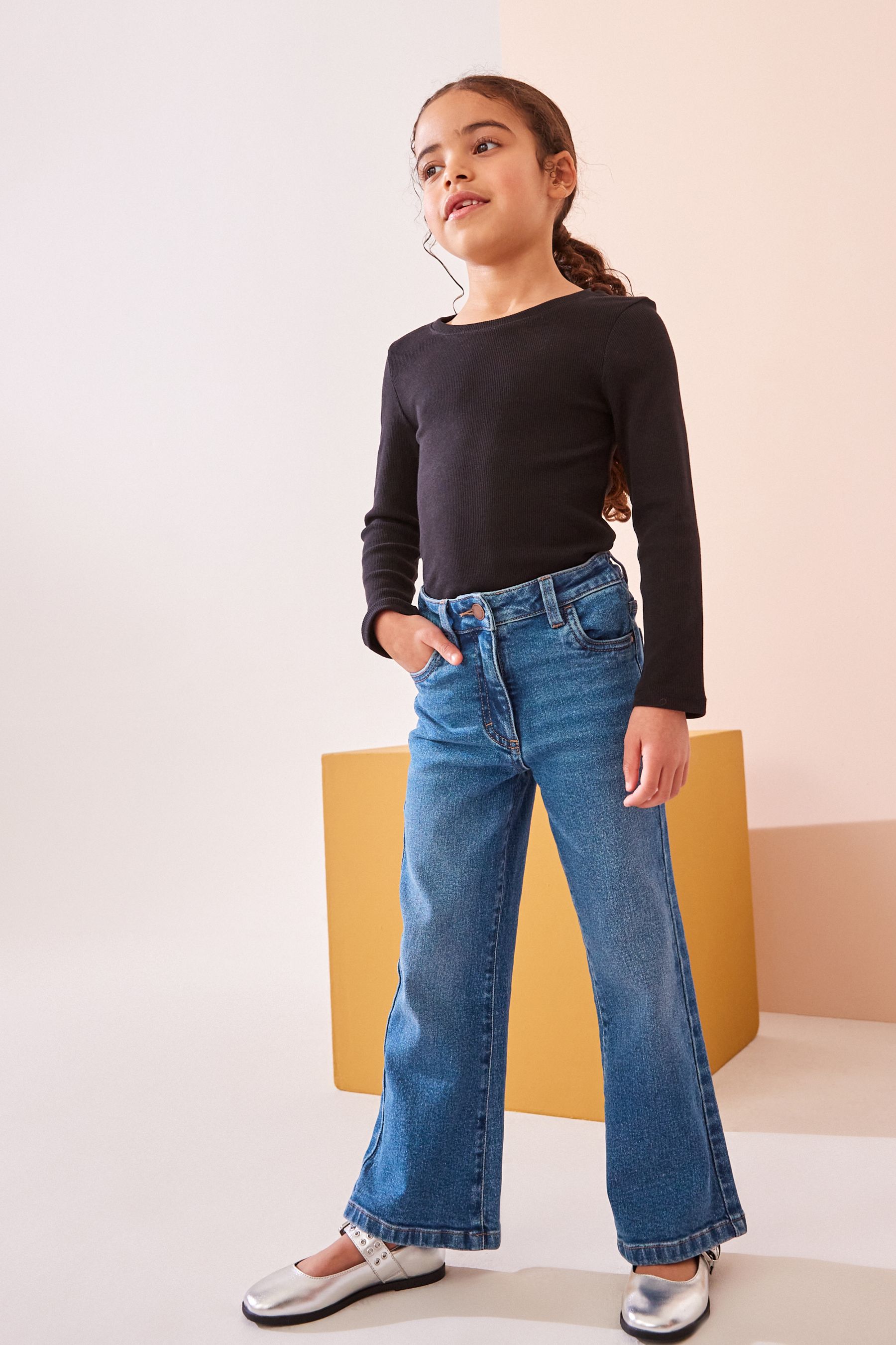 Mid waist flare jeans clearance