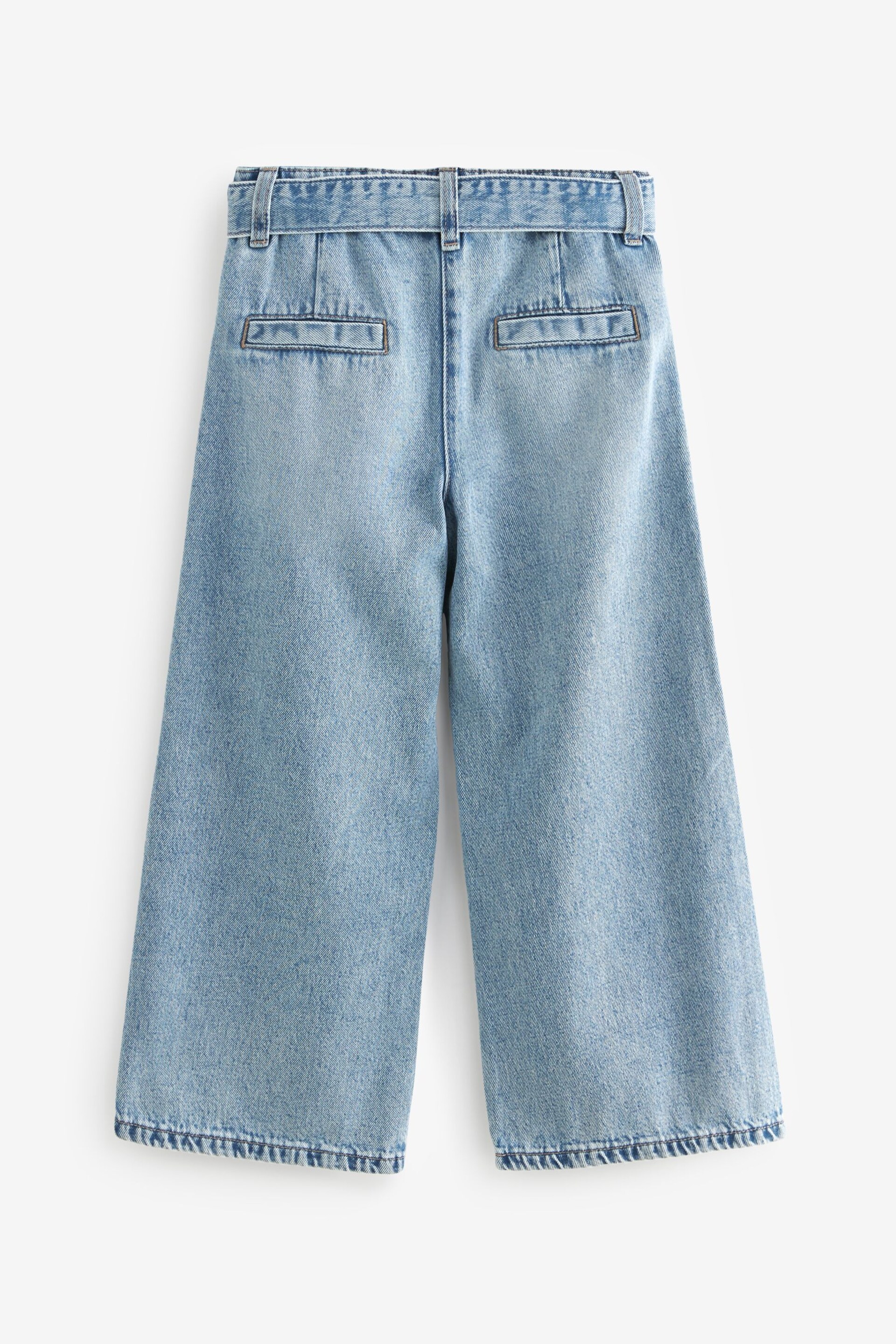 Denim Lightwash Wide Leg Jeans With Belt (3-16yrs) - Image 5 of 5