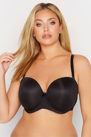 Yours Curve Black Moulded Underwired Full Cup Multiway Bra With Removeable Straps - Image 1 of 5